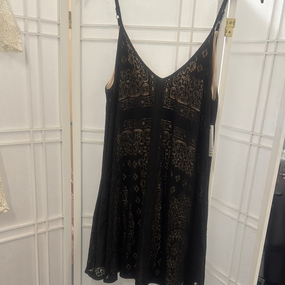 Ten Sixty Sherman Black and Tan Lace Top